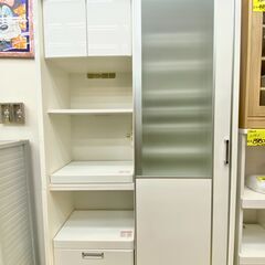 キッチンボード レンジボード 幅120cm 白 鏡面 ニトリ ストックボード フーガ 食器棚 レンジ台 カウンター レンジボード パントリー★買取帝国 朝霞店