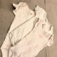 女の子　肌着ロンパースセット