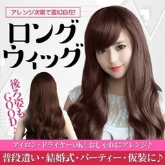 ウィッグ ロング カール 自然 コスプレ レディース 医療用 ウ...