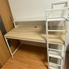 デスク 棚付きデスク モニター台付き