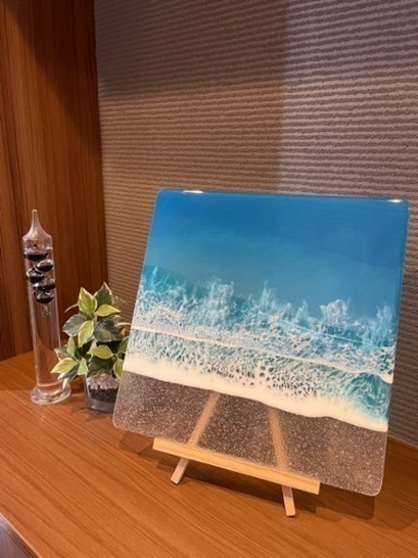 波アート オブジェ アート インテリア 雑貨 海 おしゃれ プレゼント レジン