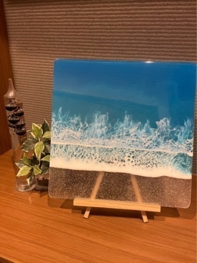 波アート オブジェ アート インテリア 雑貨 海 おしゃれ プレゼント レジン
