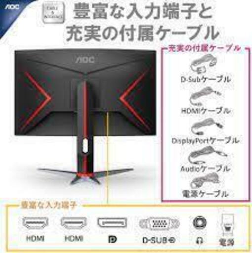 【新品未開封】27型ワイド165Hz対応ゲーミング曲面液晶ディスプレイ C27G2X/11