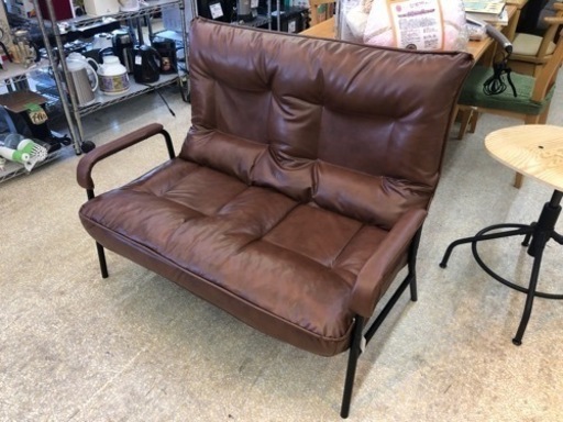 リクライニング2人掛けソファ