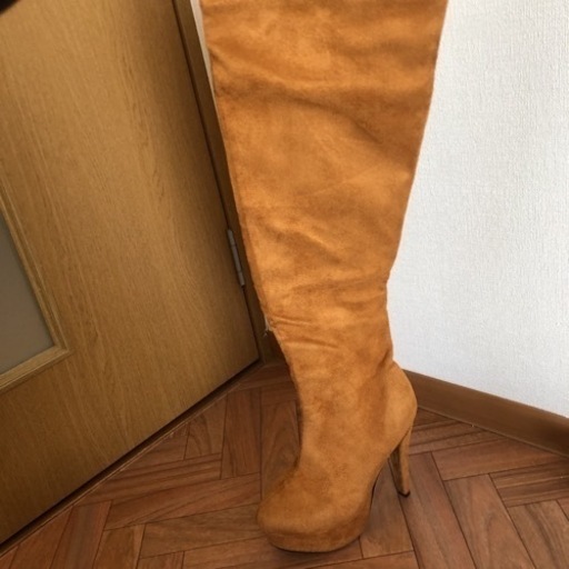 ロングブーツ ベージュ