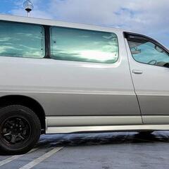 本日のみお値下げ！トヨタ グランドハイエース 3400cc V6 4WD・ツインサンルーフ・ナビ・CD・テレビ・後部座席テレビモニター・ETC・バックモニター・18インチメッキホイール・車検付きの画像