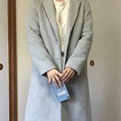 ナチュラルビューティーベーシック　グレー　コートの画像