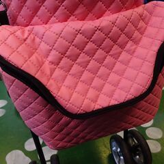 天使のカート　ペットカート　キャリー　ポルテ　マットキルト　ピンク【愛品倶楽部柏店】の画像