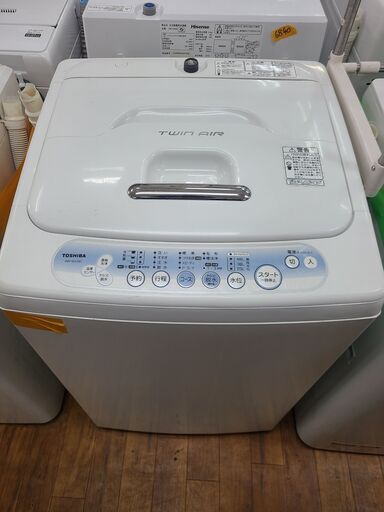 処分特価‼　●74●　東芝　洗濯機　AW-105(W)　2008年製　5.0㎏　【リサイクルショップどりーむ天保山店】