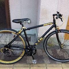 (引取り又はお届けご相談)リグムーブ 700cクロスバイク L.I.G MOVE 700cクロスバイク アルミ/7speed/ブラックxゴールド