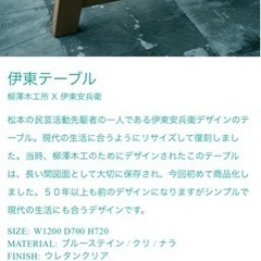 伊東安兵衛デザインのテーブル
