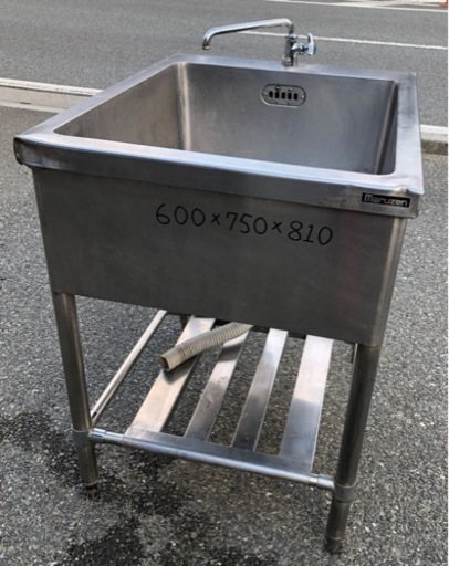 ⭐︎中古品　マルゼン　1槽シンク　600×750×810mm  厨房機器⭐︎