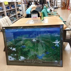 富士山と富士五湖  鳥瞰図ポスター😄ポスター額付(約)横104×...