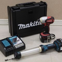 マキタ makita　充電式インパクトドライバ 14.4V  TD130D 充電器 バッテリー2個　オマケのNML144ライト付 (D4326rwraY)