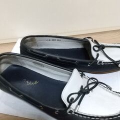 REGAL　Club　ローファー　紺/白　23センチの画像