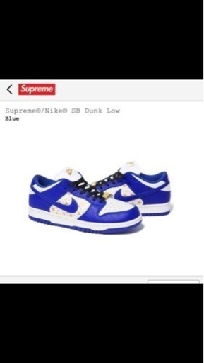 Supreme nike SB dunk low 青　28cm