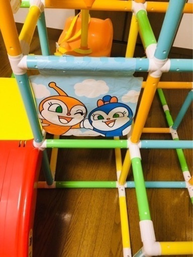 【現金手渡】値下げしました！アンパンマン折りたたみジャングルジムブランコDX
