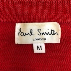 【Paul Smith】ポールスミス　Vネックセーター　ニット　レッド　赤　M　の画像