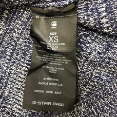 【G-star RAW】ジースターロゥ　ニット　ネイビー　XS　メンズの画像