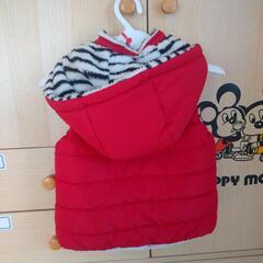 110㎝ リバーシブルベスト ゼブラ&レッドの画像