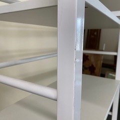 ◉値下◉机　パイプ　組み立て式　棚付きの画像