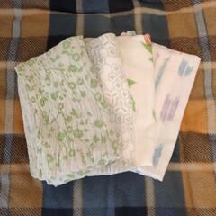 お取り引き中【無料】ガーゼ手ぬぐい 4点