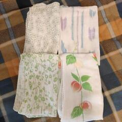 お取り引き中【無料】ガーゼ手ぬぐい 4点の画像