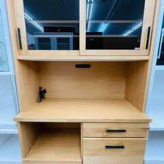 ✨関家具 2面レンジボード ?定価￥96,000? ナチュラルな木製 シンプルなデザイン！！✨