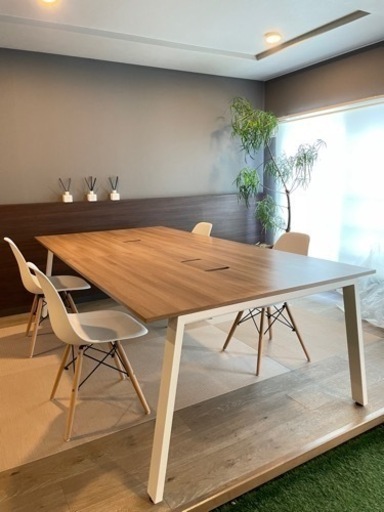オフィステーブル　会議用テーブル　椅子付き