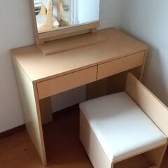 無印 化粧台＋鏡＋椅子セット