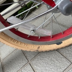 自転車　赤　14インチ　子供用の画像