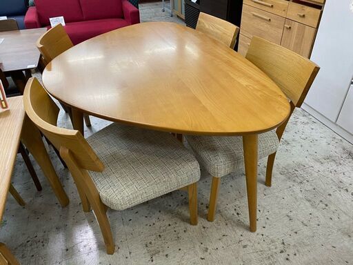 【愛品館 江戸川店】 柏木工 ダイニングテーブル5点セット ID:150-047986-007