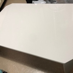 折りたたみ可　白のローテーブルの画像