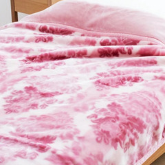 昭和西川 二枚重ね毛布（シングル・ピンク）