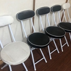 パイプ椅子　背もたれ付き