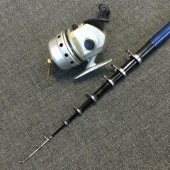 中古　振出竿　釣り竿　リール　セット　波止小継　300 NISSIN   Daiwa SPINCAST ST−20の画像