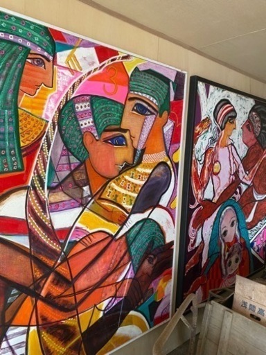 大塚章子 大型絵画 油絵 料理店インテリア など