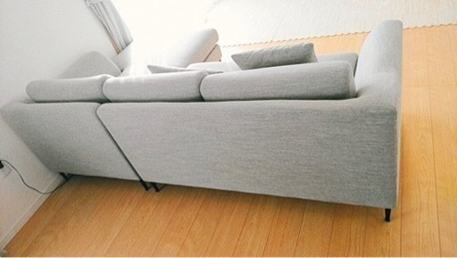 北欧風3人掛けカウチソファ　NポケットA15 定価99000円※使用１年以内、汚れ無し