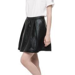 新品 秋冬/REPLAY/M/ツイードタックフレアスカート リプレイ 黒 レディース スカートの画像