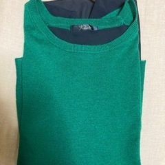 (お取引決まりました)アーバンリサーチロッソ　ダークグリーンニット　の画像