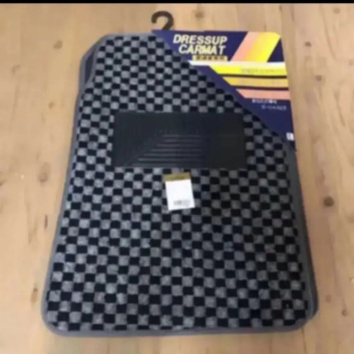 車carマットフロント 2枚×2セット チェック柄 《Ⅰ》