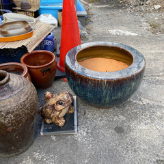 メダカ鉢　火鉢の画像