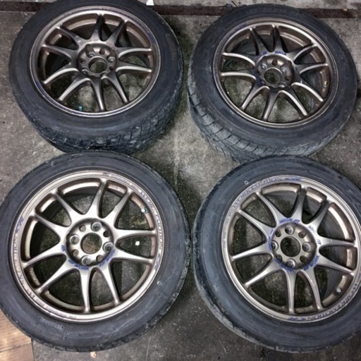 ワークエモーション CR 15インチ +37 7j タイヤr1r 山あり