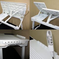 売却済み【取りに来ていただける方】ローテーブル折りたたみ式PCテーブル SR-210 ホワイト系(1Z0256)120の画像