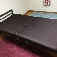 洗濯ラック、ニトリのパイプソファーベットの画像