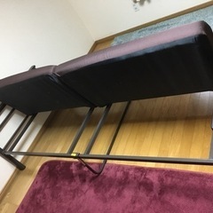 洗濯ラック、ニトリのパイプソファーベットの画像