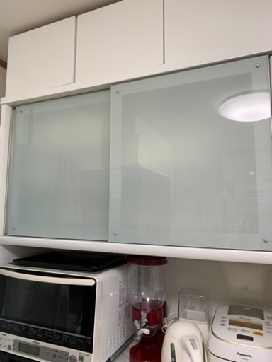 【受け渡しの方が決まりました】ニトリ　キッチンボード　プルミエ　120 上置き付き