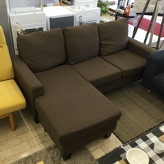★ 2/9 【✨半年使用品✨】 定価¥38,600 NITORI ニトリ  3人掛け カウチ コーナーソファ 3P ブラウン 茶色 リビング家具 椅子
