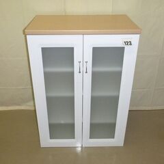 【123】(北見市民限定)食器棚／白（北見市廃棄物対策課・リユース品）