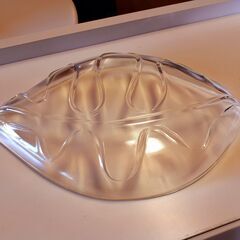 リーフモチーフ ガラス皿 ガラスプレート 葉っぱ 菓子皿 /TJ-0166 南の画像